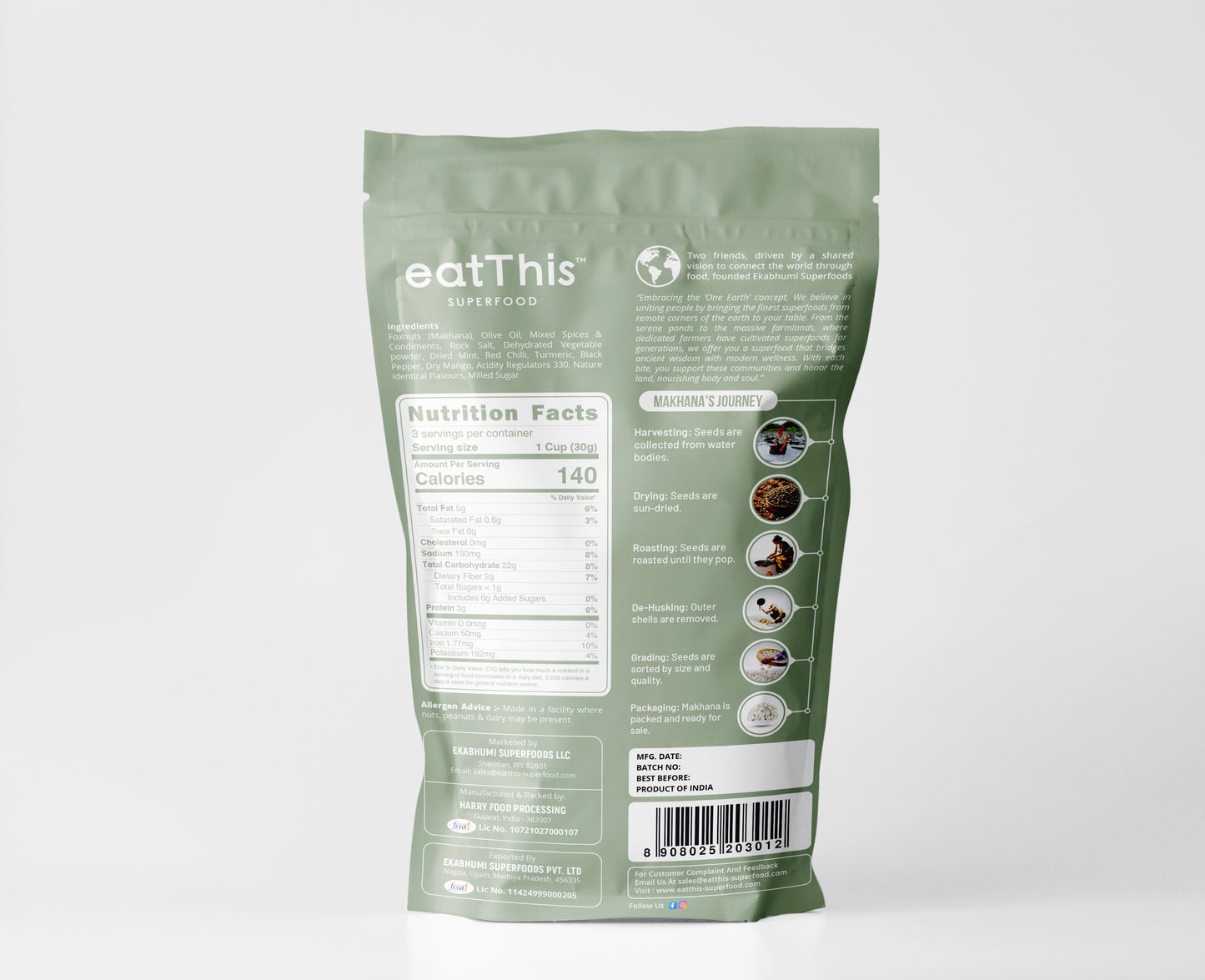 Organic Mint Flavored Foxnuts