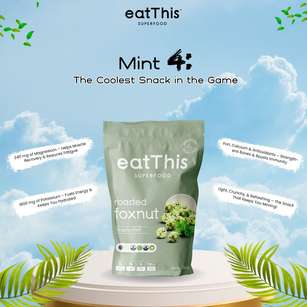 Organic Mint Foxnuts (4-Pack) | The Coolest Snack in the Game